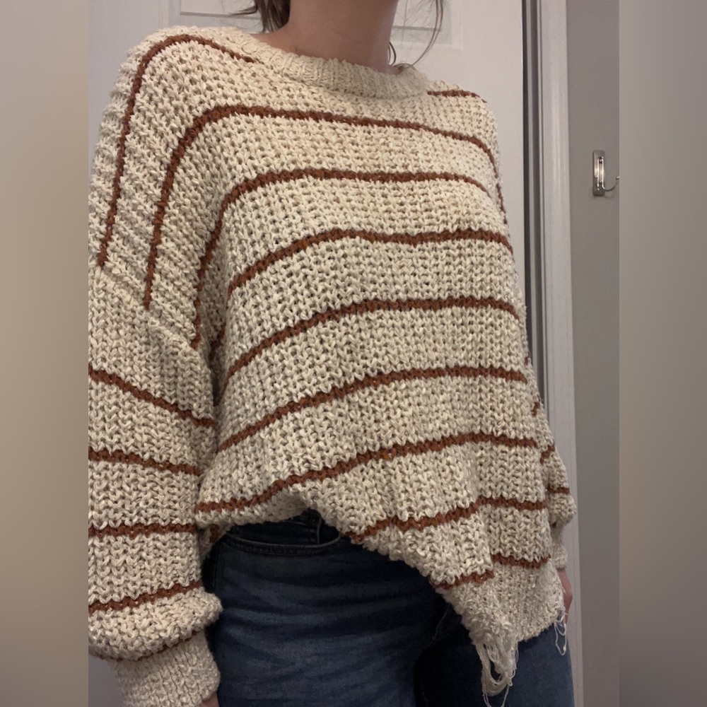 BKE/Buckle Oversized Stripped Sweater
